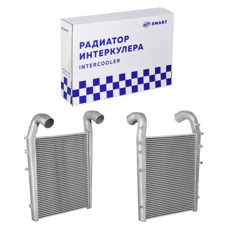 Радиатор интеркулера HOWO A7 D12 L=670-730 d=100  (AST1185/WG9918530002) AST Smart