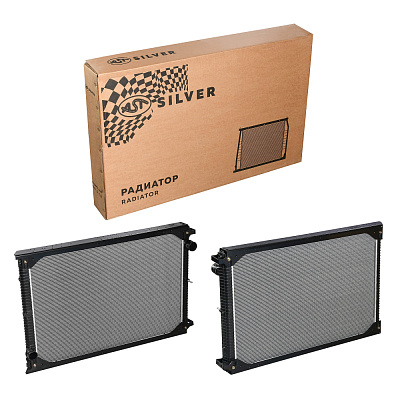 Радиатор WP13 SHAANXI (1200x750x80) D=60 D=60 X3000/X6000 с пластиковыми бачками (AST1802/SZ953000832/DZ97259532003) AST Silver