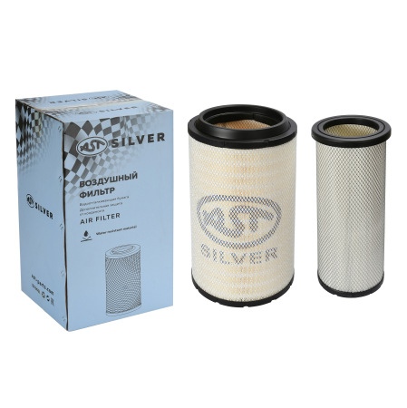 Фильтр воздушный 2845 FAW J6 (к-кт) н/о (AST1588/1109070-76A/1109060-50V) AST Silver