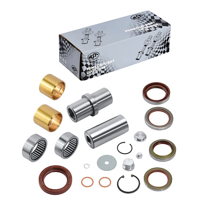 Р/к шкворня (на кулак) SHAANXI X3000 6x6 50/64x119 (HRC>50) (AST1267/81.36305.0015+81.36305.0016-XLB) OEM AST Silver