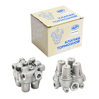 Клапан тормозной 4-х контурный (16x1,5) (AST1051/3515N-010/WG9000360366/AZ9100360067/81.52151.6093) AST Smart